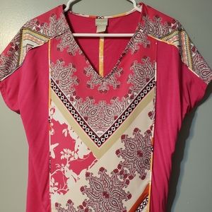 Chico's pink and variety colored top